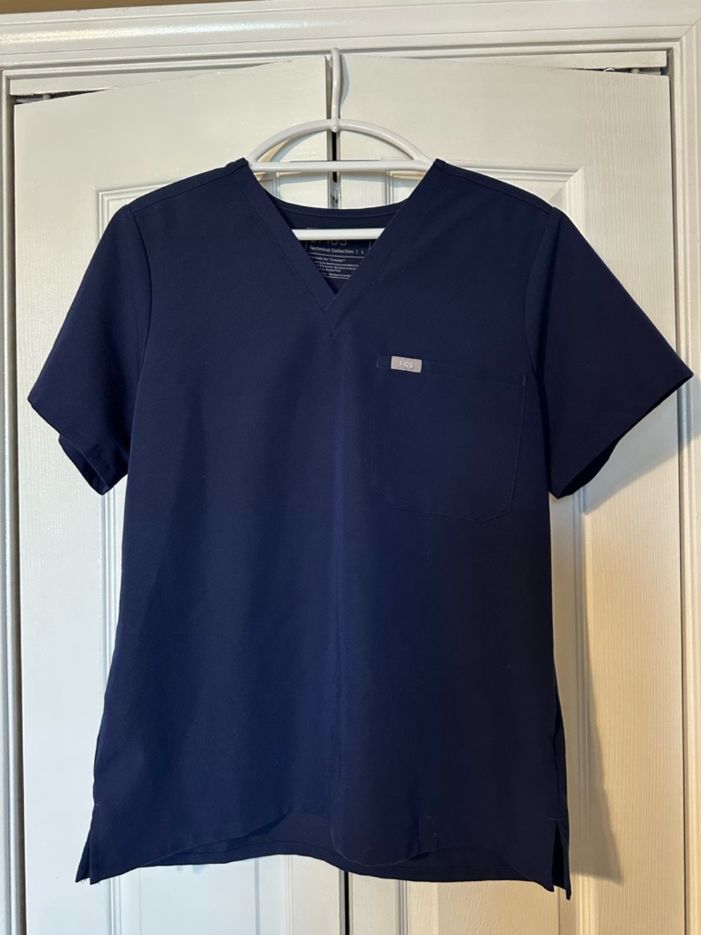 Figs Catarina One Pocket Navy V-Neck Scrub Top